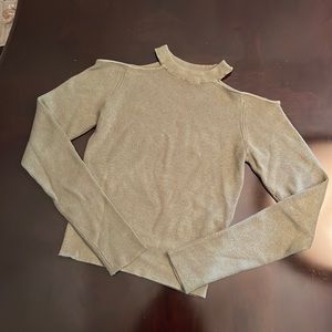 Green army knit sweater brand Zara, size medium